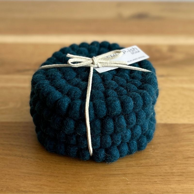 Felt Ball Coasters - set of 4