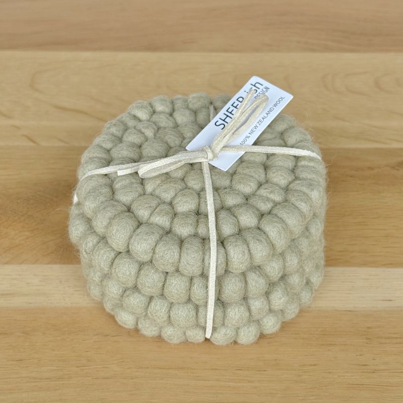 Felt Ball Coasters - set of 4